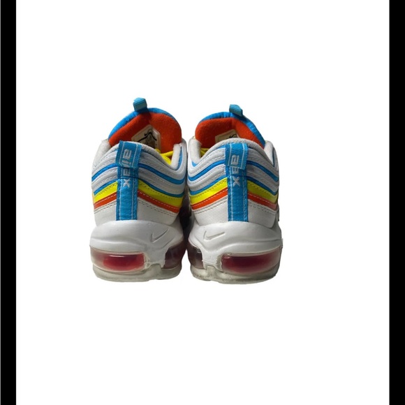 Youth Nike Air max 97 “Summer Pack” Sz 4Y GS White Blue Yellow CK0052-400 WMNS 6 - Picture 4 of 13